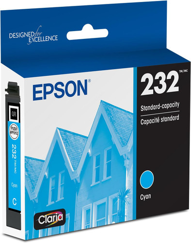Original Epson® 232 Cyan Claria® Standard-Yield Ink Cartridge (T232220S)