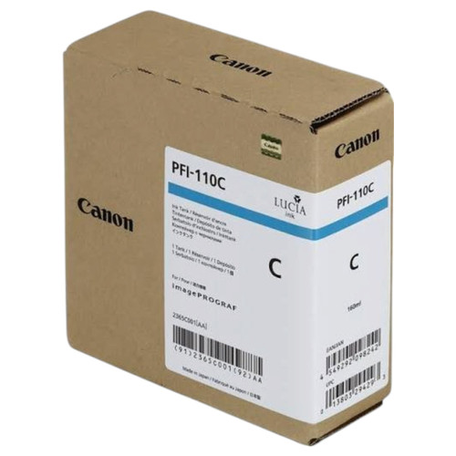 Original Canon® PFI-110 Cyan 160 mL Ink Cartridge (2365C001)