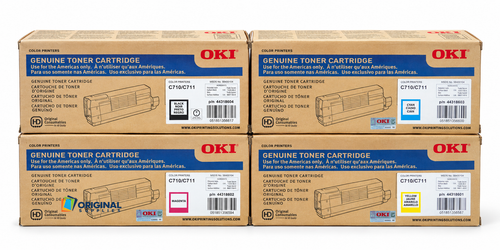 Original Oki C711 Toner Set (44318604, 44318603, 44318602, 44318601)