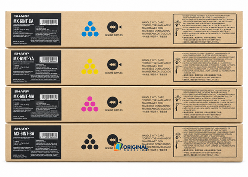 Original Sharp MX61 Toner Set (MX61NTBA, MX61NTCA, MX61NTMA, MX61NTYA)