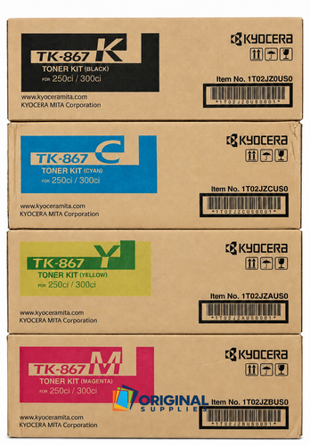 Original Kyocera TK-867 Toner Set (TK867K, TK867C, TK867M, TK867Y)
