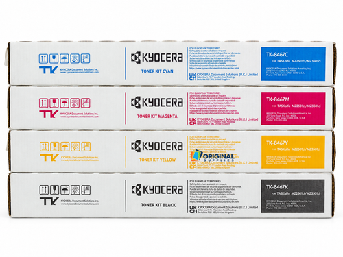 Original Kyocera TK-8467 Toner Set (TK8467K, TK8467C, TK8467M, TK8467Y)