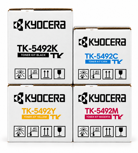 Original Kyocera TK-5492 High-Yield Toner Set (TK5492K, TK5492C, TK5492M, TK5492Y)