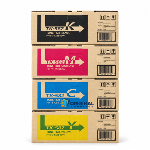 Original Kyocera TK-582 Toner Set (TK582K, TK582C, TK582M, TK582Y)