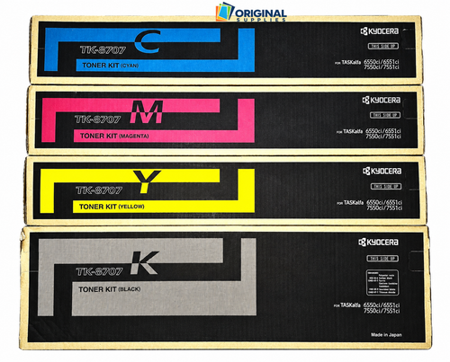 Original Kyocera TK-8707 Toner Set (TK8707K, TK8707C, TK8707M, TK8707Y)