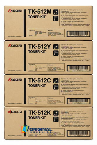 Original Kyocera TK-512 Toner Set (TK512K, TK512C, TK512M, TK512Y)