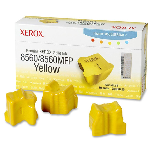 Original Xerox Phaser 8560 Yellow Ink Cartridge (108R00725)