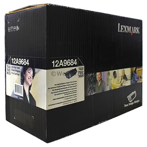 Original Lexmark 12A9684 T62x Black Return Program High-Yield Toner Cartridge Taa