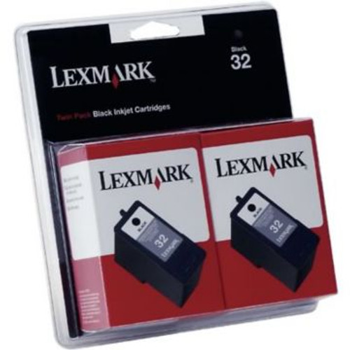 Original Lexmark #32 Inkjet Cartridge Value Pack  2-Pack, Black