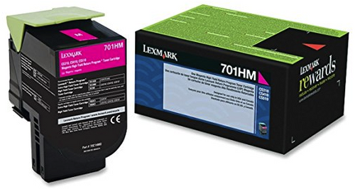 Original Lexmark 701HM 70C1HM0 Return Program Magenta High-Yield Laser Toner Cartridge