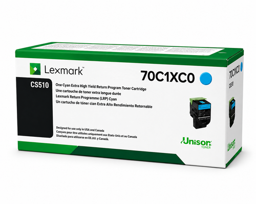 Original Lexmark 70C1XC0 Cyan Extra High-Yield Laser Toner Cartridge