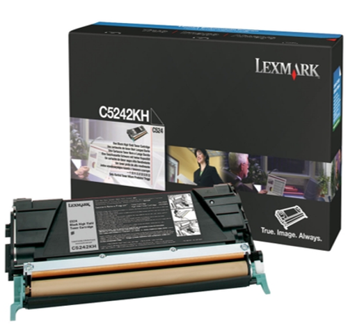 Original Lexmark C5242KH Black High-Yield Toner Cartridge