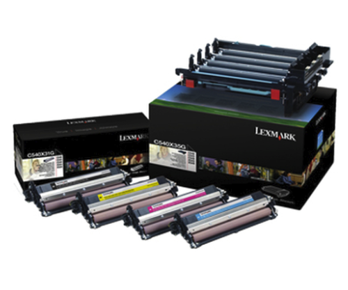 Original Lexmark C540X84G C54X Black and Color Imaging Kit
