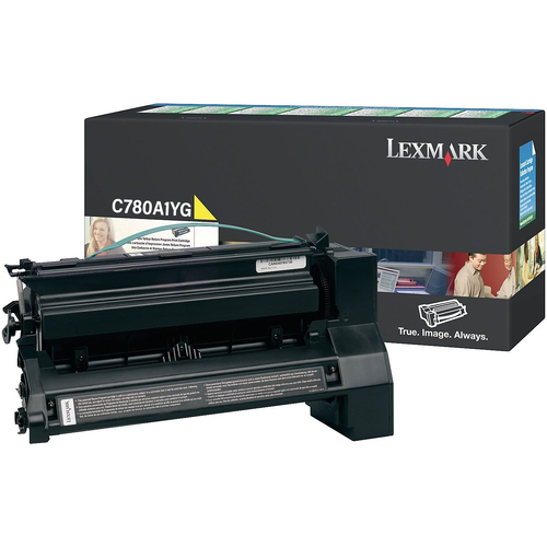 Original Lexmark C780A1YG Return Program Laser Toner Cartridge  Yellow