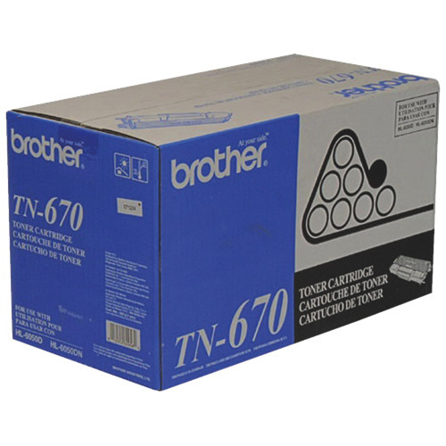 Original Brother TN-670 Black High-Yield Laser Toner Cartridge