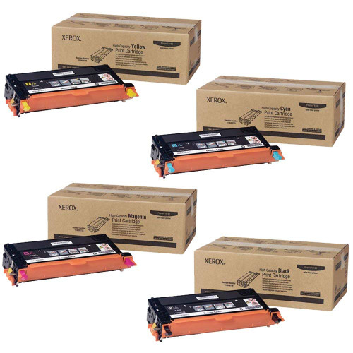 Phaser 6180HC | 113R00723 113R00724 113R00725 113R00726 | Original Xerox High-Yield Toner Cartridge Set – Black, Color