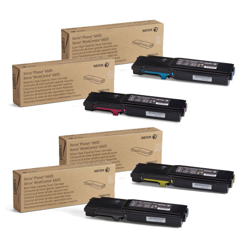 Phaser 6600HC | 106R02225 106R02226 106R02227 106R02228 | Original Xerox High-Yield Toner Cartridge Set – Black, Color
