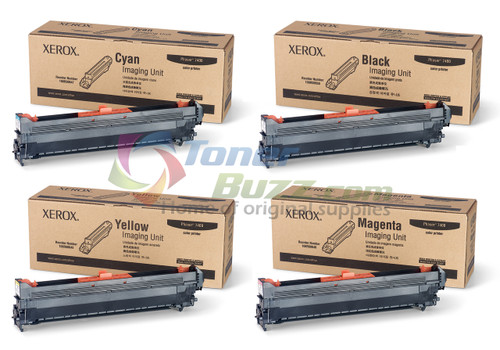 Original Xerox Phaser 7400 Black Cyan Magenta Yellow Imaging Unit 4-Pack 108R00647 108R00648 108R00649 108R00650