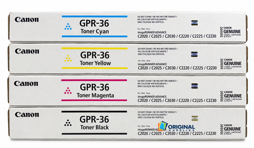 Original Canon GPR-33 Laser Toner Set (2792B003AA, 2796B003AA, 2800B003AA, 2804B003AA) - Black, Cyan, Magenta, Yellow