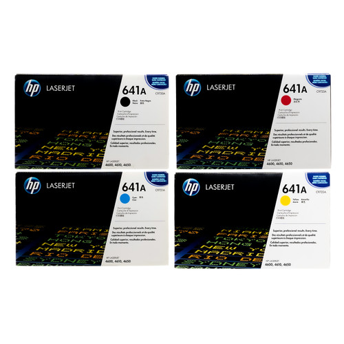 HP 641A SET | C9720A C9721A C9722A C9723A | Original HP Toner Cartridge - Black, Cyan, Yellow, Magenta