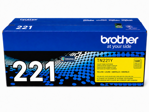 Original Brother TN-221Y Yellow Laser Toner Cartridge (TN-221Y)