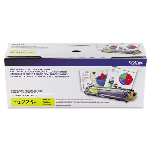 Original Brother TN225Y Yellow High-Yield Toner Cartridge