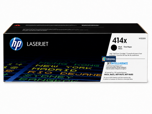 Original HP 414X Black High-Yield LaserJet Toner Cartridge (W2020X)