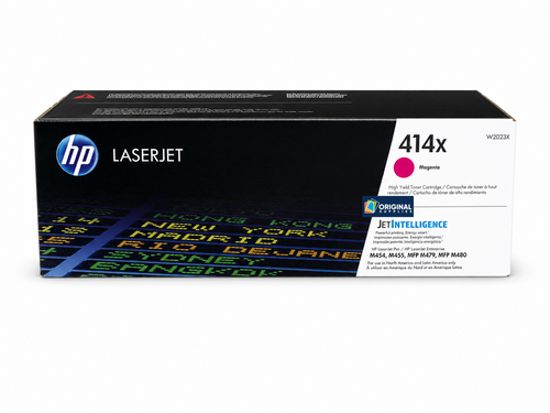 Original HP 414X Magenta High-Yield LaserJet Toner Cartridge (W2023X)