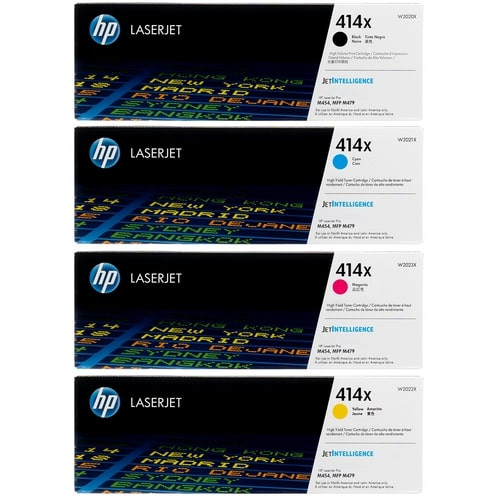 Original HP 414X SET | W2020X W2021X W2022X W2023X | LaserJet High-Yield Toner Cartridges - Black, Cyan, Magenta, Yellow