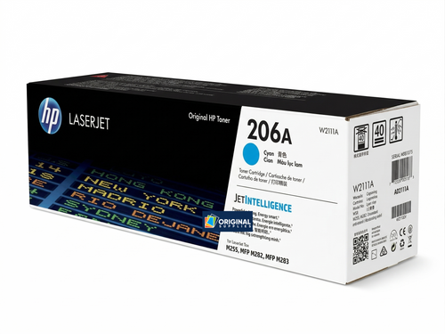 Original HP 206A Cyan LaserJet Toner Cartridge (W2111A)