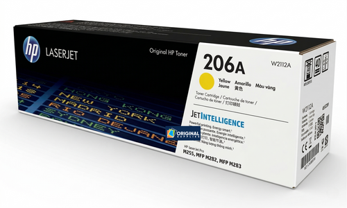 Original HP 206A Yellow LaserJet Toner Cartridge (W2112A)