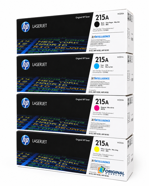Original HP 215A LaserJet Toner Set (W2310A, W2311A, W2312A, W2313A) - Black, Cyan, Magenta, Yellow