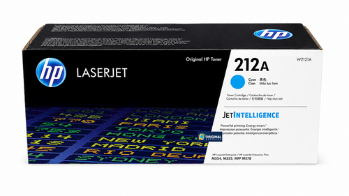 Original HP 212A Cyan LaserJet Toner Cartridge (W2121A)