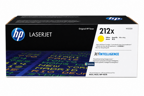 Original HP 212X Yellow High-Yield LaserJet Toner Cartridge (W2122X)