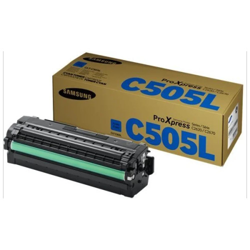 Original Samsung CLT-C505L Cyan Laser Toner Cartridge (SU035A)