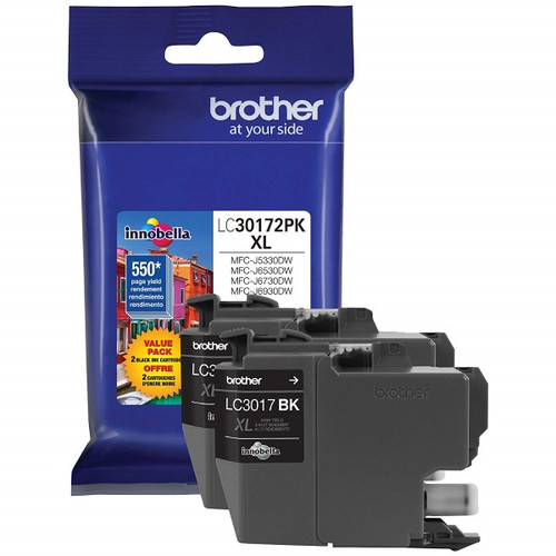 LC-3017 | Original Brother High-Yield Ink Cartridge Dual Pack – Black