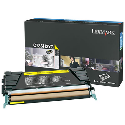 C736H2YG | Original Lexmark High-Yield Toner Cartridge – Yellow