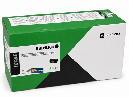 Original Lexmark 58D1U00 Black Laser Toner Cartridge