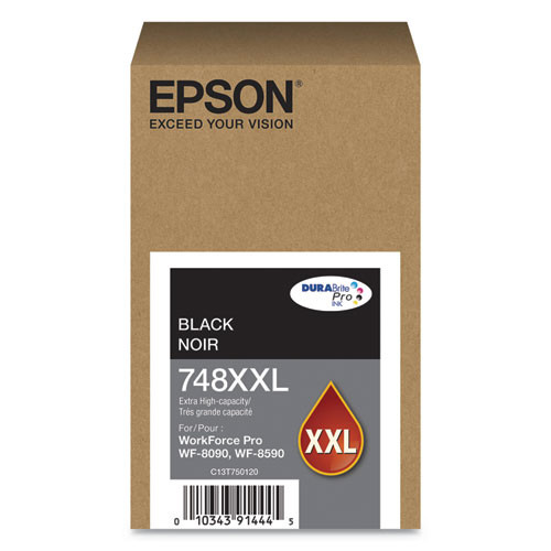T748XXL120 | Epson® 748XXL | Original Epson® DURABrite Pro® Extra High-Yield Ink Cartridge - Black