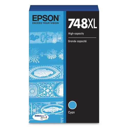 T748XL220 | Epson® 748XL | Original Epson® DURABrite Pro® High-Yield Ink Cartridge - Cyan