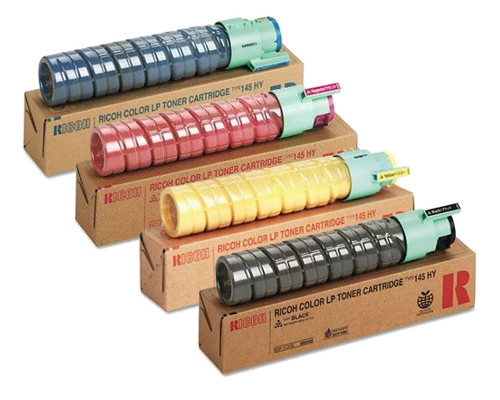 Original Ricoh Type 145 Laser Toner Set (888308, 888309, 888310, 888311) - Black, Cyan, Magenta, Yellow
