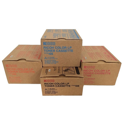 Ricoh Type 105 Set | 885372 885373 885374 885375 | Original Ricoh Laser Toner Cartridges – Black, Cyan, Magenta, Yellow