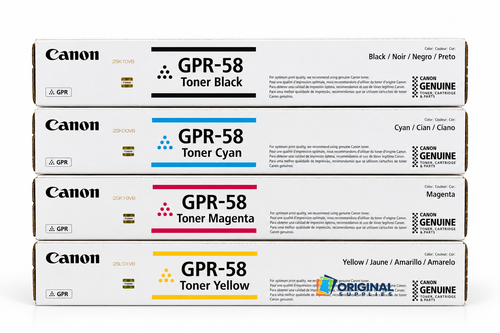 Canon GPR-58 Set | Original Canon Laser Toner Cartridges – Black, Cyan, Magenta, Yellow