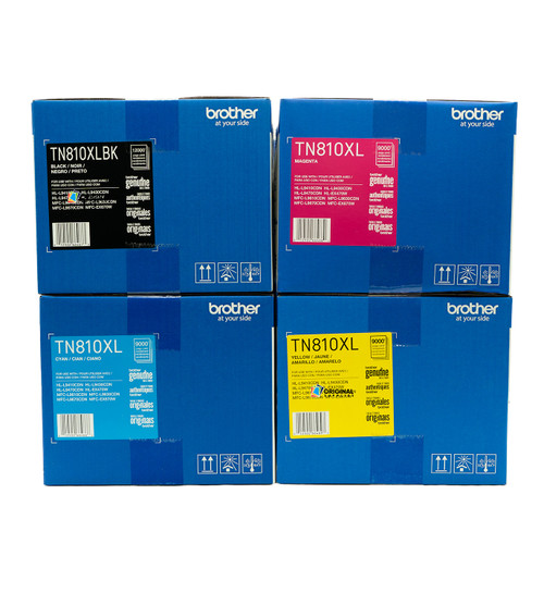 TN810XL Set | Original Brother High-Yield Toner Cartridges – Black, Cyan, Magenta, Yellow