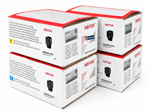Original Xerox C310/C315 Laser Standard Toner Set (006R04356, 006R04357, 006R04358, 006R04359) - Black, Cyan, Magenta, Yellow