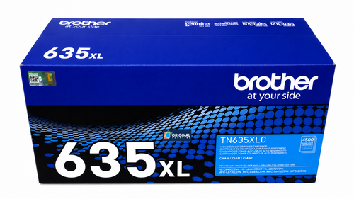 Original Brother TN-635XLC Cyan High-Yield Toner Cartridge