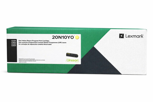 Original Lexmark CS331/CX331/CS431/CX431 Yellow Standard Yield Toner Cartridge (20N10Y0)