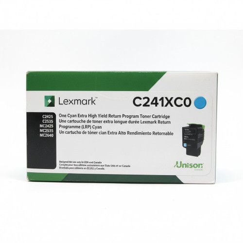 Original Lexmark C2425/MC2640 Cyan Extra High-Yield Toner Cartridge (C241XC0)
