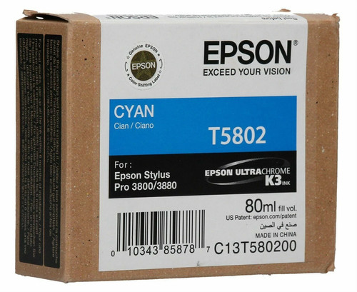 Original Epson® T850 UltraChrome® Cyan Ink Cartridge (T850200)