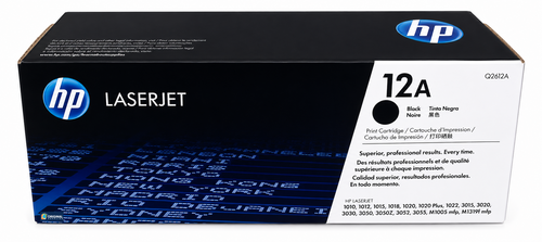 Original HP 12A Black LaserJet Toner Cartridge (Q2612A)